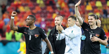 ÖFB-Team jubelt nach einem 3:1-Sieg über Nordmazedonien