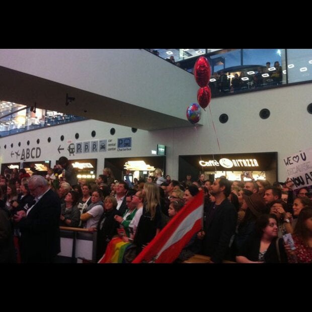 So jubelnd wurde Conchita Wurst empfangen