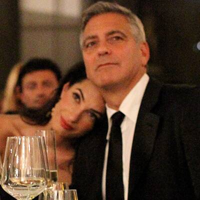 Clooney & Amal: Liebesauftritt