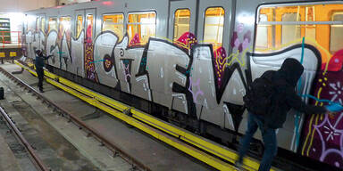 Graffiti- Sprayer:  Koma wie  bei Schumi