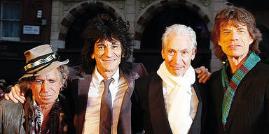 The Rolling Stones (L-R) Keith Richards, Ronnie Wood, Charlie Watts and Mick Jagger