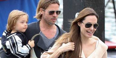 Brad Pitt und Angelina Jolie mit Sohn Knox Leon