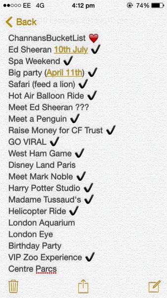 Bucket List