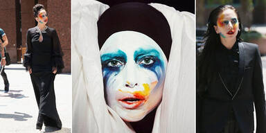 Lady Gaga im erschreckenden Clowns Kostüm