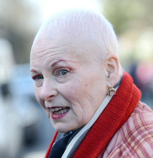Vivienne Westwood mit Glatze
