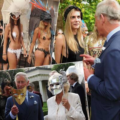 So verrückt feiert Prinz Charles mit Model Cara