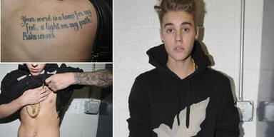 Justin Bieber zeigt seine zahlreichen Tattoos