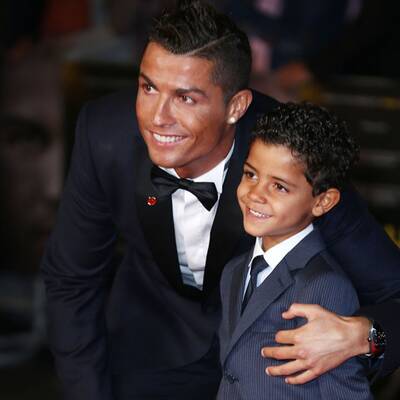 Ronaldo mit Sohn bei Premiere