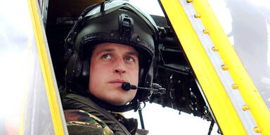 Prinz William im Hubschrauber