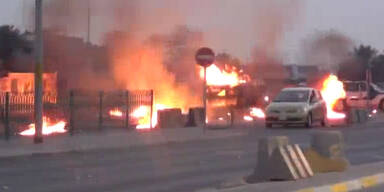 Molotov-Bombenteppich im Bahrain
