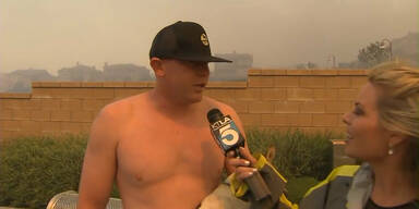 Mann fragt TV-Reporterin nach einem Date - in Feuer