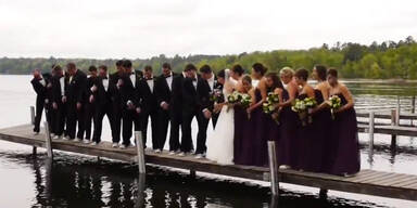 Panne: Hochzeit ins Wasser gefallen
