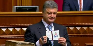 Poroschenko als neuer Präsident der Ukraine vereidigt