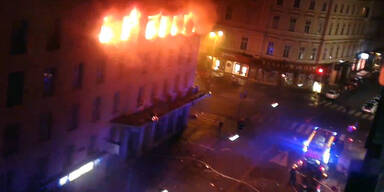 Flammen in der Wiener Innenstadt