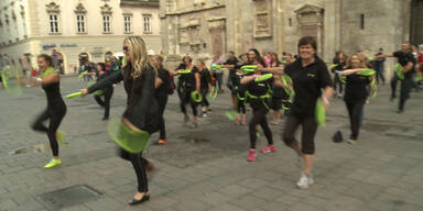 Fitness-Flashmob am Stephansplatz
