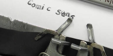 Schreibmaschine kann 'Comic Sans'