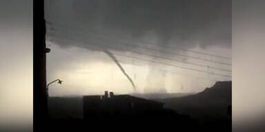 Doppel-Tornado in Griechenland