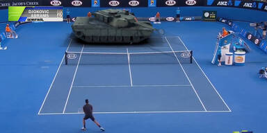 Tennis gegen einen Panzer