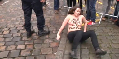 Femen-Protest vor Strauss-Kahn Prozess