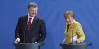 Treffen von Merkel und Poroschenko