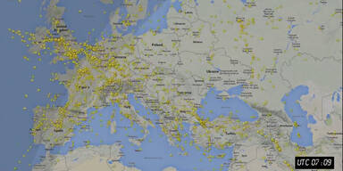 Flugverkehr über Europa