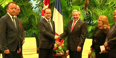 Hollande zu Besuch auf Kuba