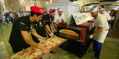 Rekord: Längste Pizza der Welt