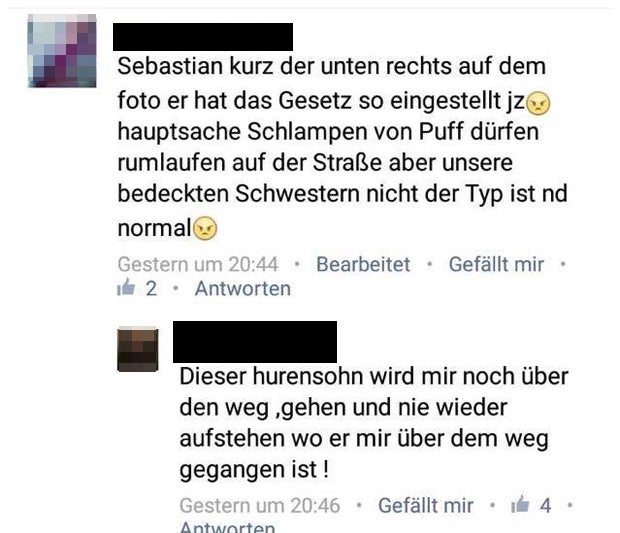 Patricias Schläger bedroht Außenminister Kurz