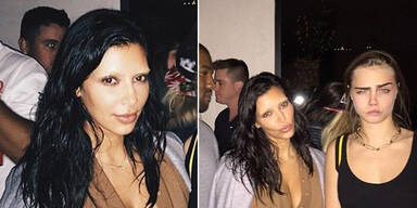Kim Kardashian mit gebleichten Augenbrauen