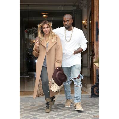Kim & Kanye bei der Paris Fashion Week 2013