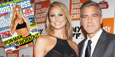 George Clooney: Seine Freundin Stacy Keibler in Men's Fitness