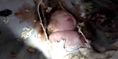 Drama in China: Baby aus Abflußrohr gerettet