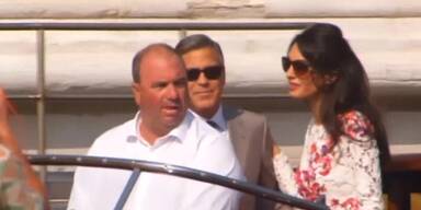 Clooney und Ehefrau ganz entspannt