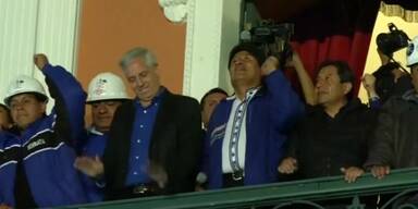 Morales feiert Sieg bei Präsidentenwahl
