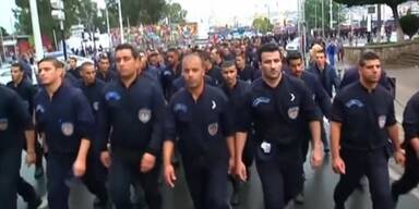 Polizisten Demo in Algier