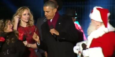 Obama mit Weihnachts-Tanz