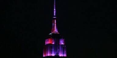 Lichtshow am Empire State Building