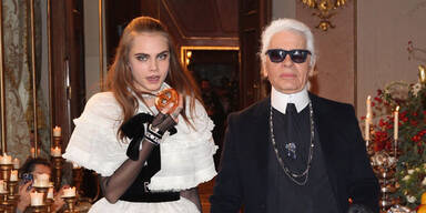 Karl Lagerfeld & Cara Delevingne in Salzburg