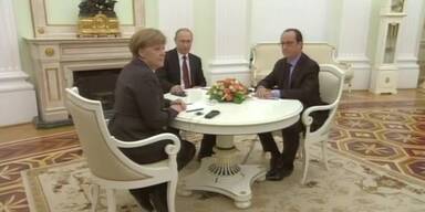 Merkel und Hollande bei Putin