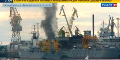 Russisches Atom U-Bot brennt