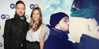 Justin Timberlake zeigt Jessica Biels Babybauch