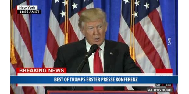 Um 12:40 Uhr Trumps-Rede in den Top Strories des Tages
