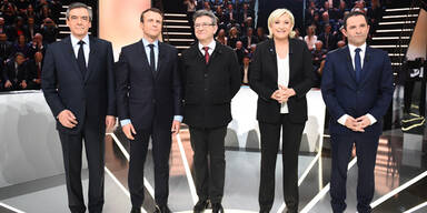 Le Pen Macron Fillon Hamon Melenchon