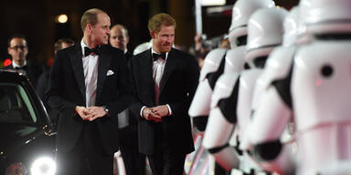 William & Harry bei Star Wars-Premiere