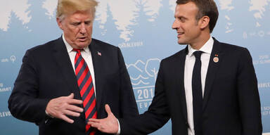 Handschlag Trump Macron