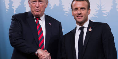 Handschlag Trump Macron