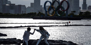 Olympisiche Ringe in Tokio