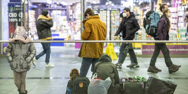 Ukraine-Flüchtlinge Wiener Hauptbahnhof