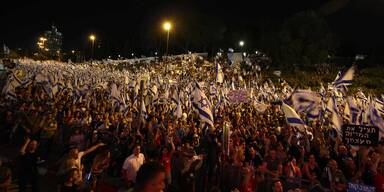 Protestmarsch gegen Justizumbau in Israel