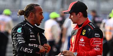 Lewis Hamilton (Mercedes) und Charles Leclerc (Ferrari)